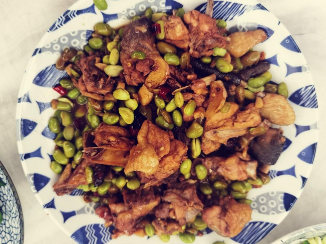 毛豆烧鸡
