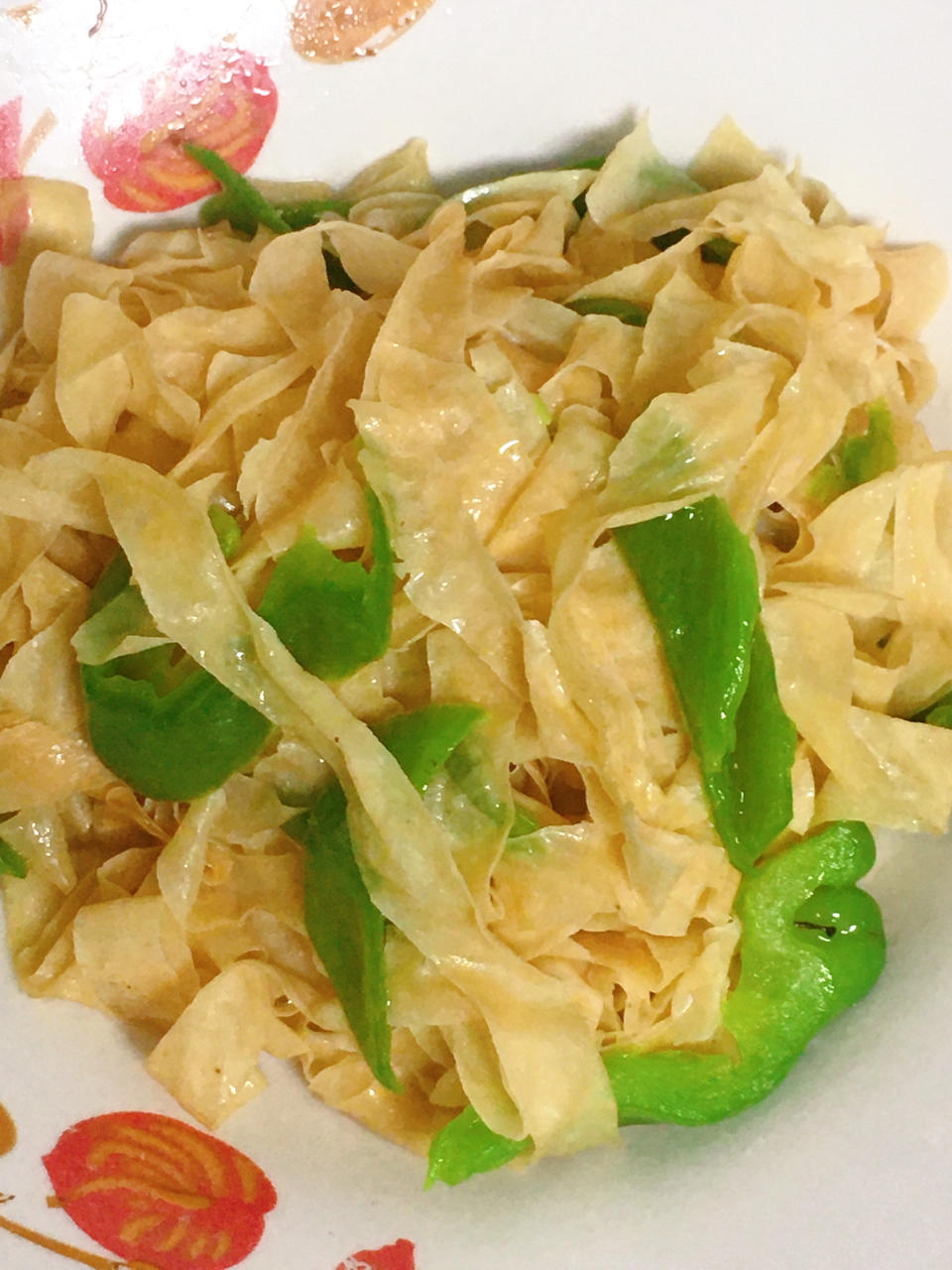 青椒炒豆皮