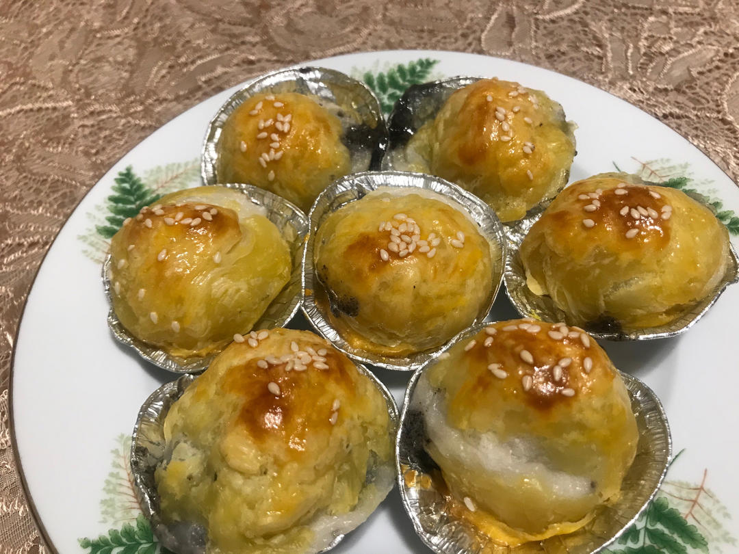 蛋挞皮版烤汤圆