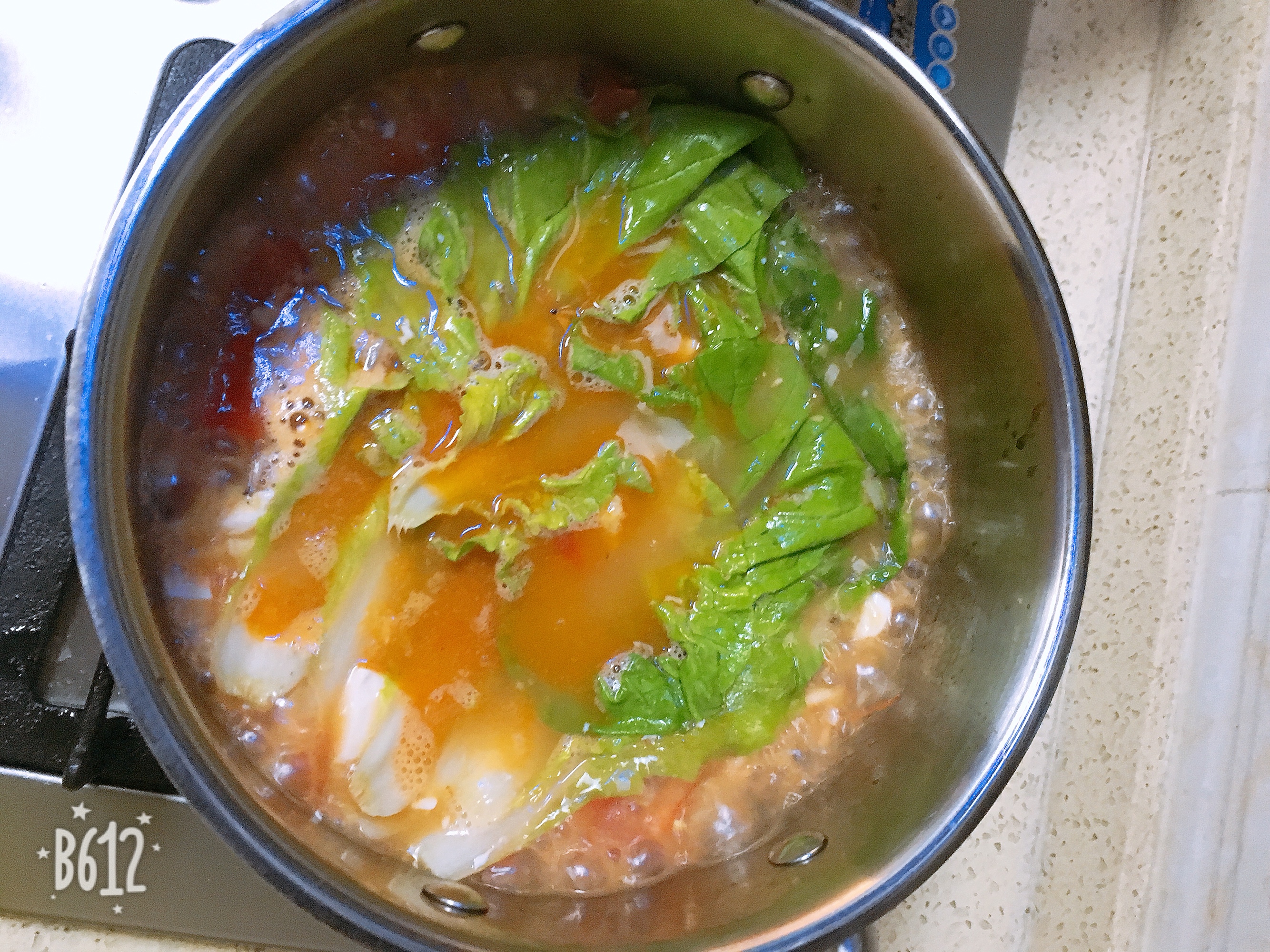 番茄鲜虾蘑菇汤的做法 步骤10