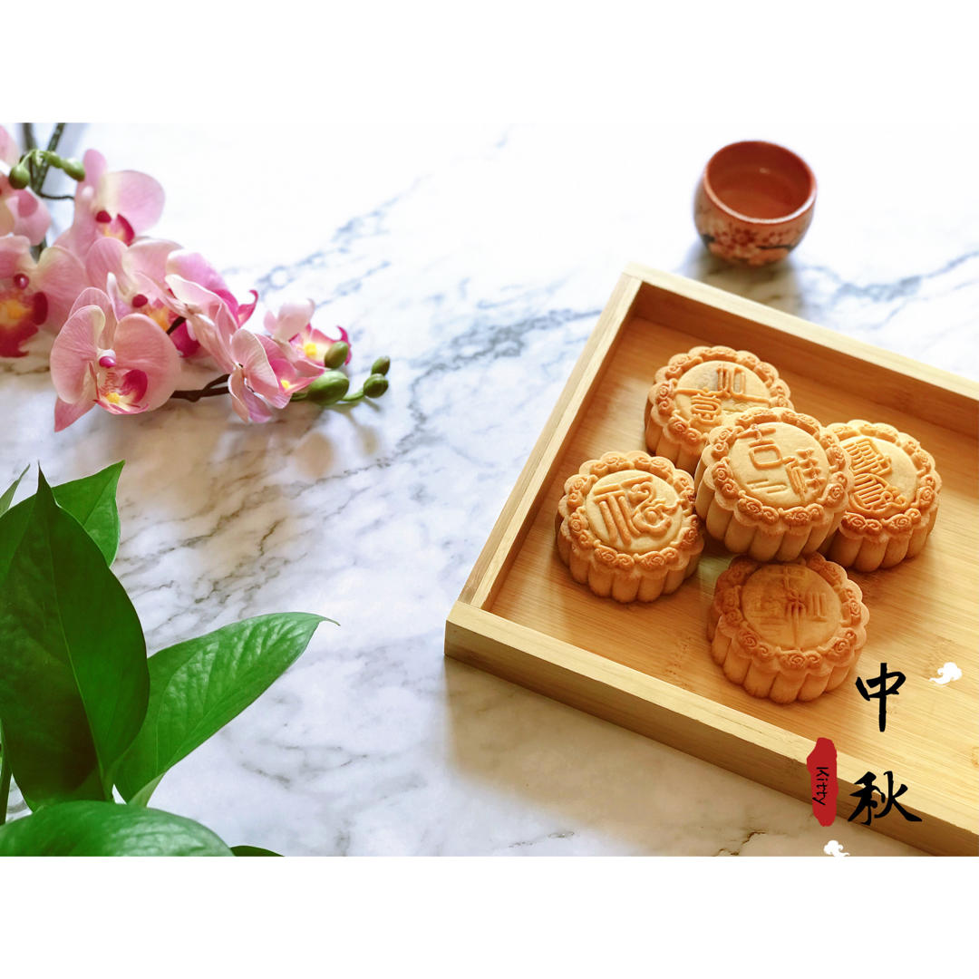 广式月饼&红豆沙咸蛋黄、花纹立体不塌腰