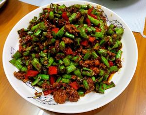 下饭菜—肉沫炒缸豆丁的做法 步骤4