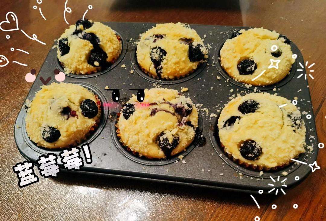 蓝莓酸奶酥粒麦芬