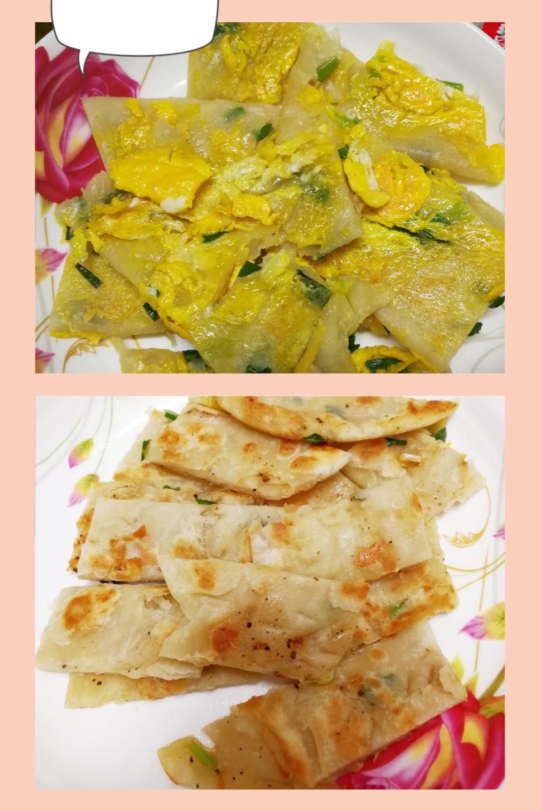 鸡蛋葱油饼                  （更新饼坯保存方法）