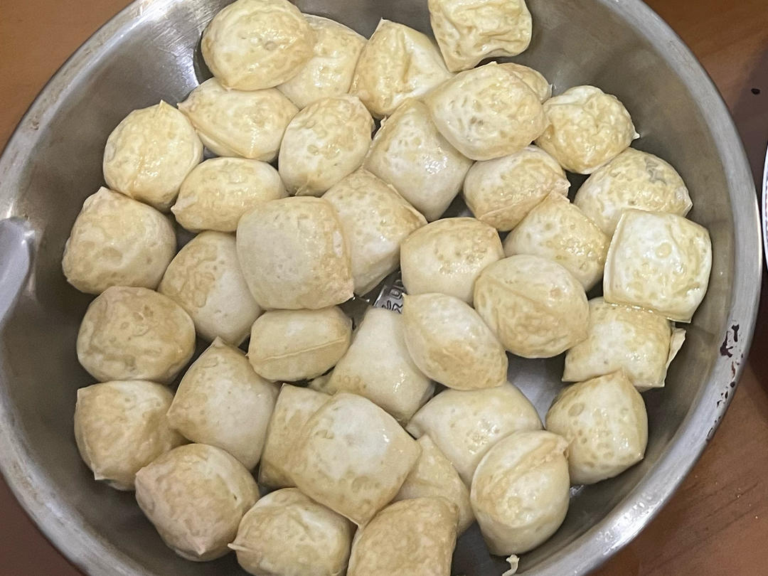 超简单不洗碗，空气炸锅版烤石屏包浆豆腐