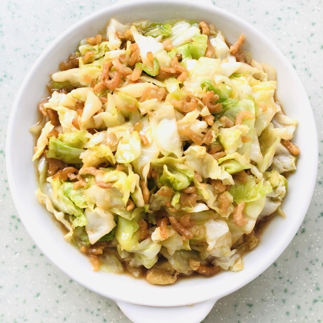 清炒虾米卷心菜