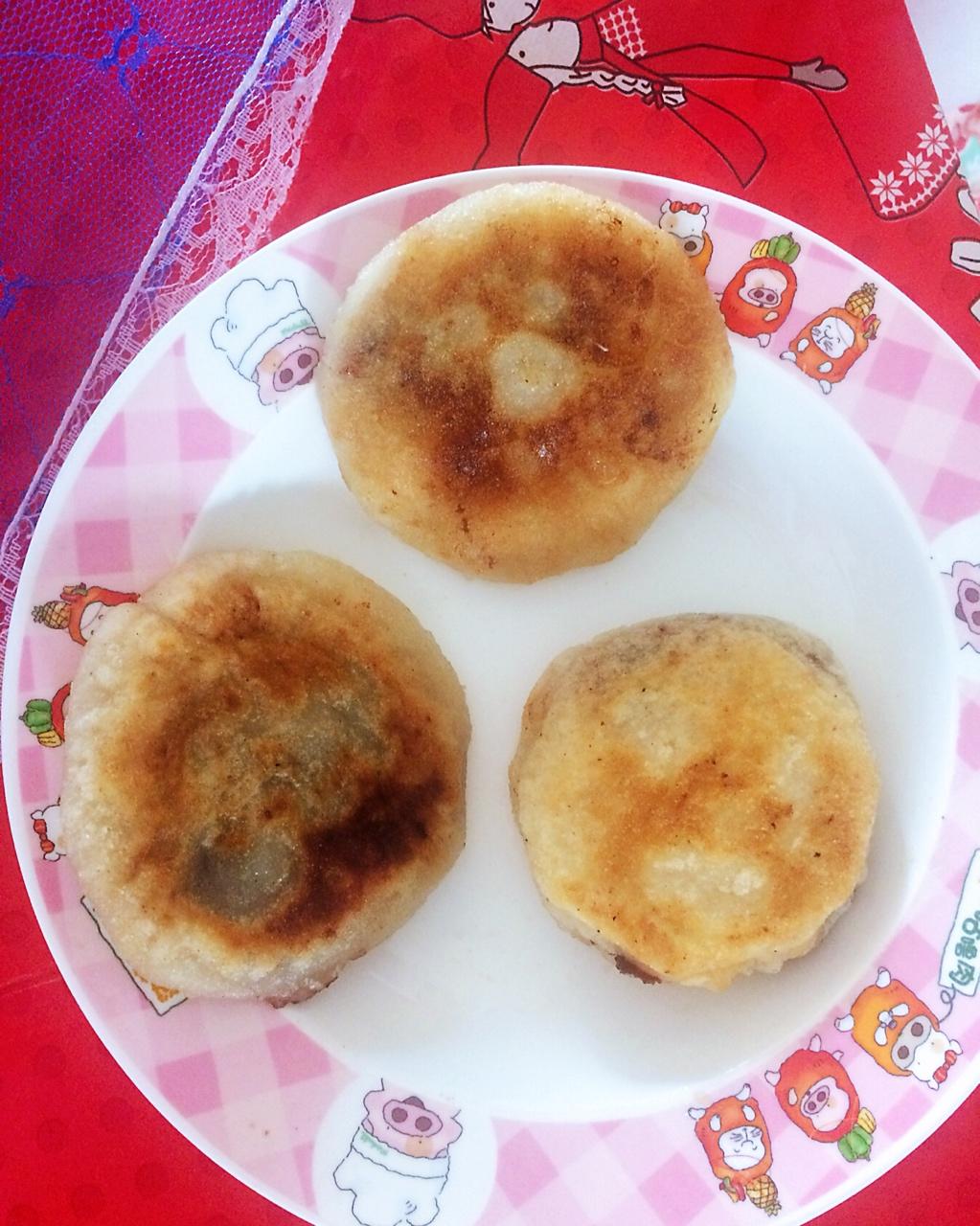 【糯米豆沙煎饼】软糯香甜 早餐茶点