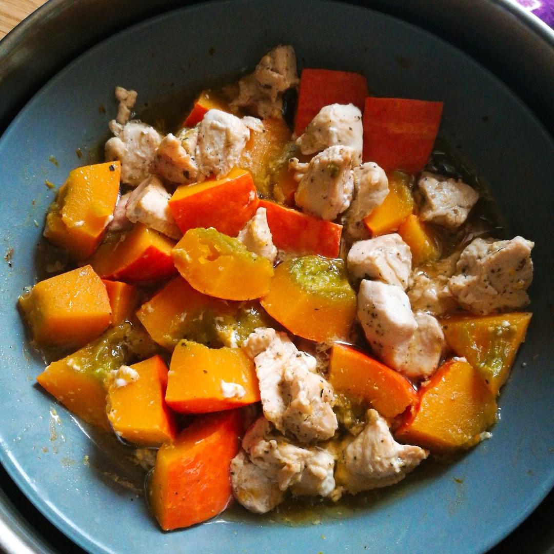 【健康三餐】孜然南瓜蒸鸡胸