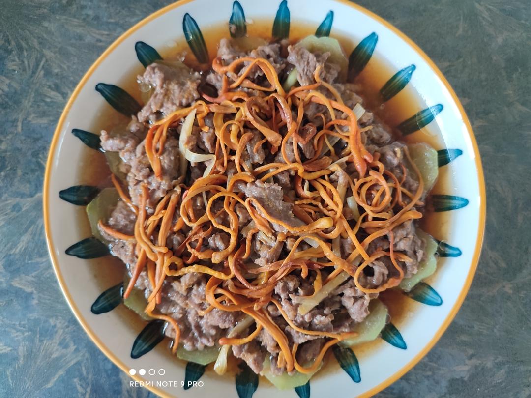 清甜丝瓜蒸牛肉