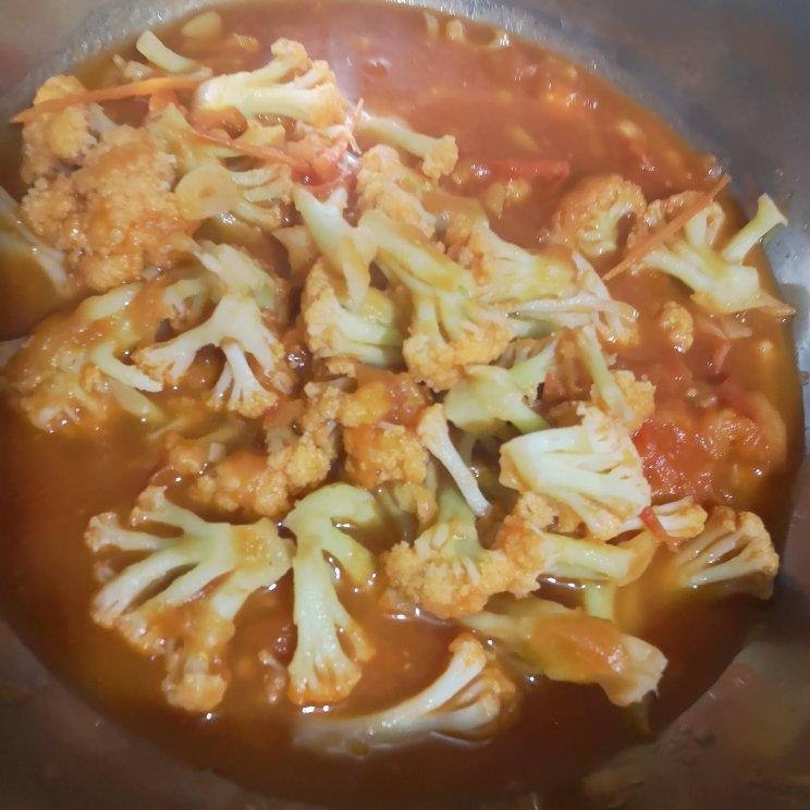西红柿炒菜花（夏季开胃菜）