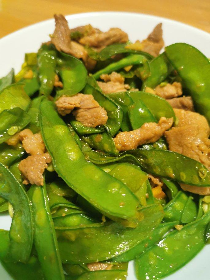 荷兰豆炒五花肉