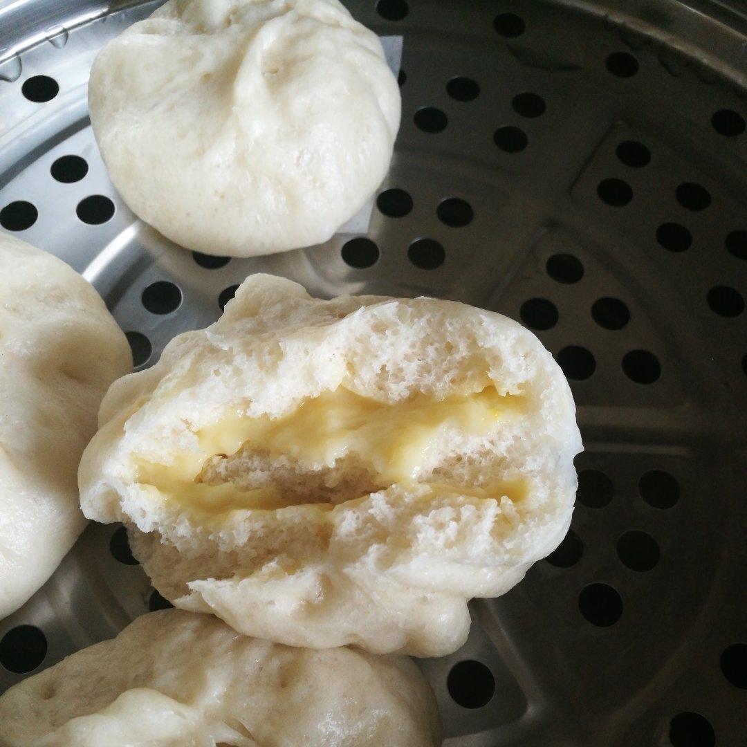 自制无油奶黄包