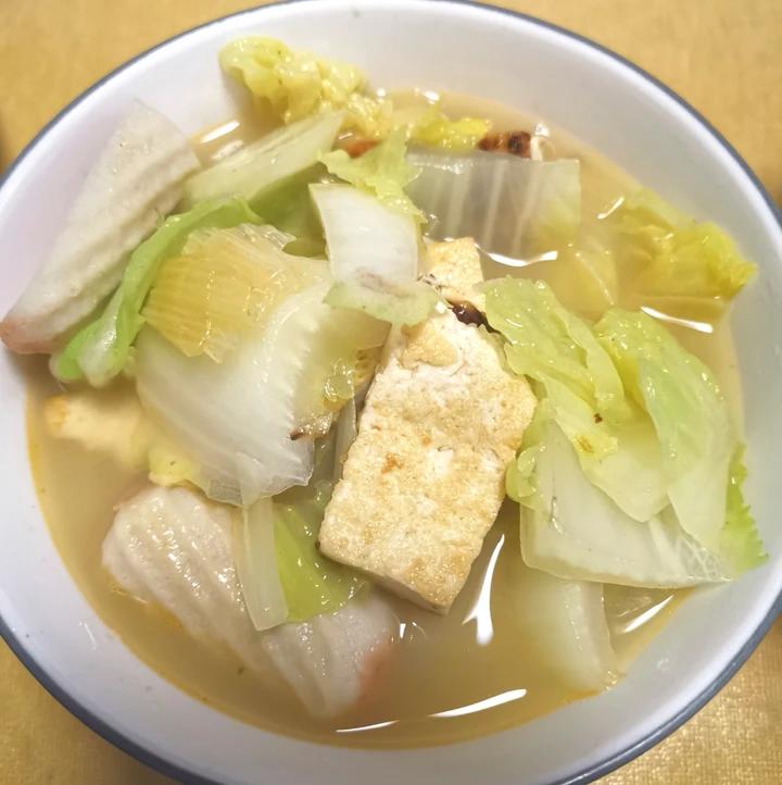 娃娃菜豆腐煲
