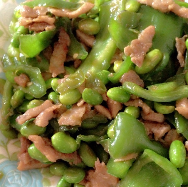 毛豆肉丝