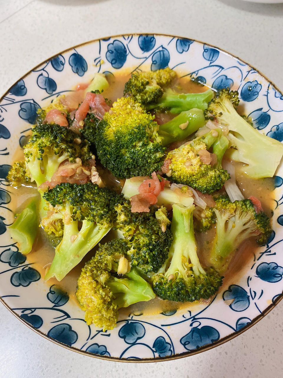 番茄炒西兰花