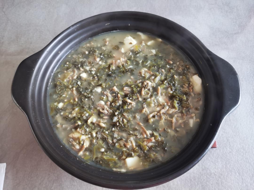 雪菜蛏子焖豆腐