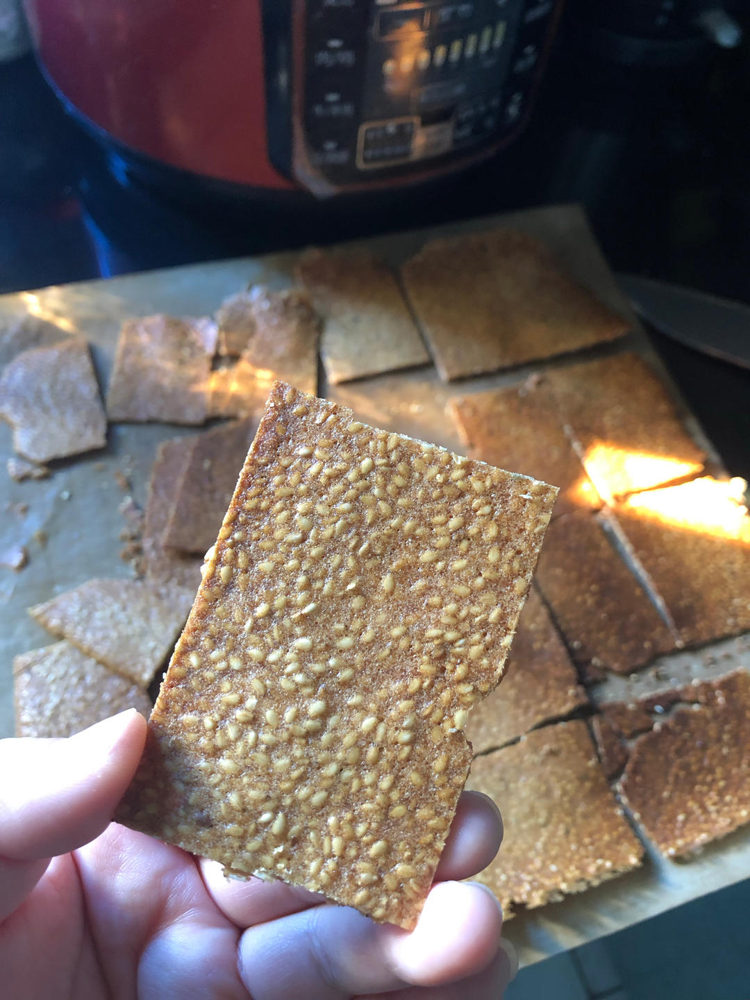 芝麻薄脆饼干，一步操作，超级简单
