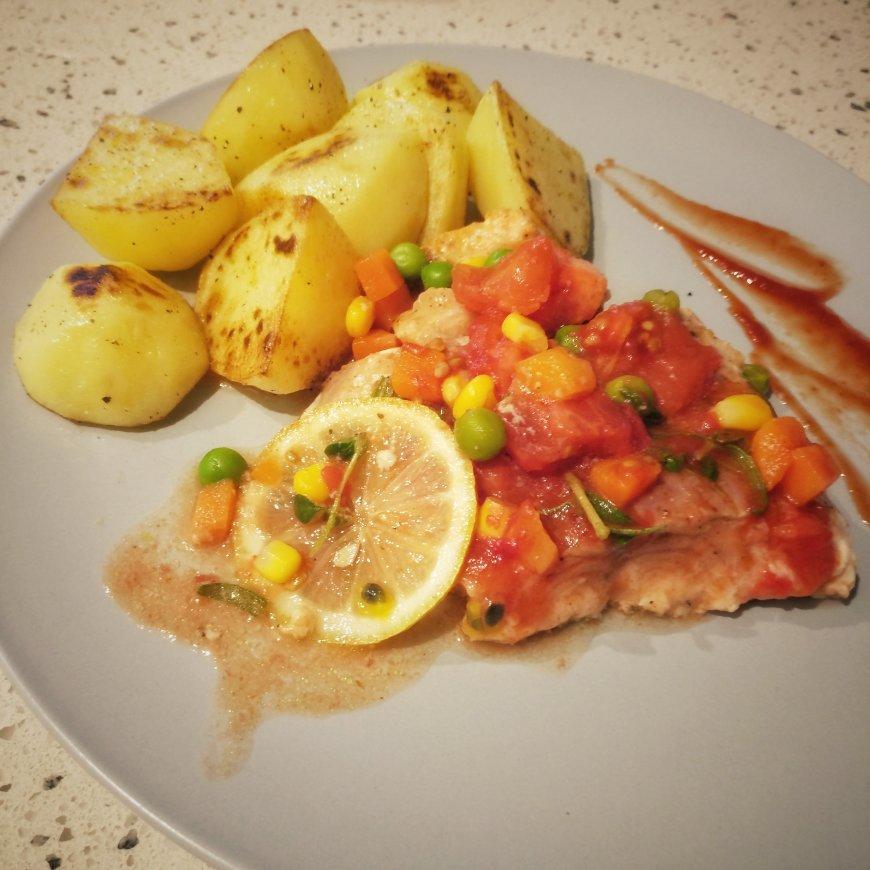 锡纸烤三文鱼  （Salmon Baked in Foil）