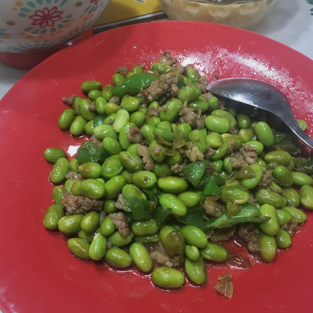 剁椒肉末炒黄豆