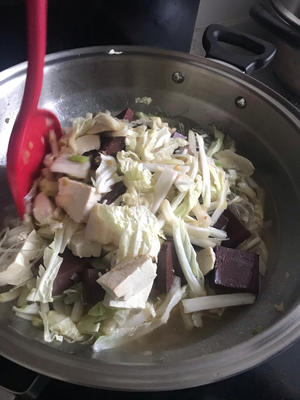 大白菜炖豆腐、猪血的做法 步骤11