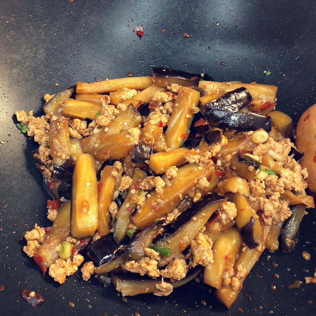 红烧肉沫茄子