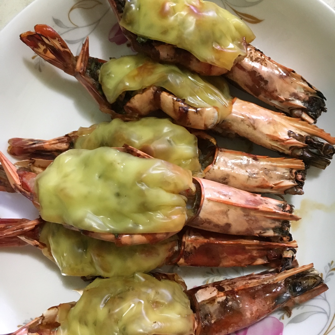 芝士烤虾（无蒜蓉版）