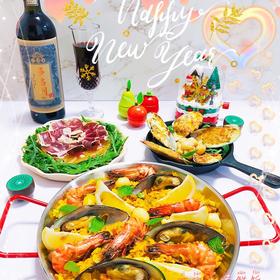 多名利葡萄酒菜谱～西班牙海鲜饭&西班牙蜜瓜火腿片&焗青口配煎带子