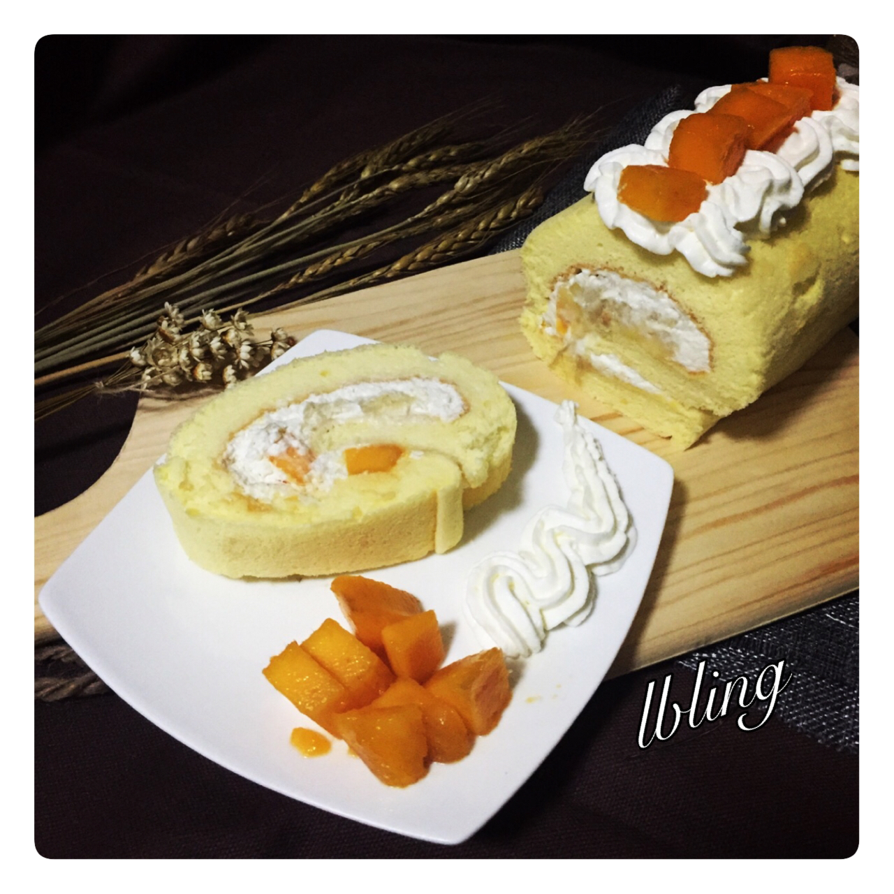 戚风奶油蛋糕卷