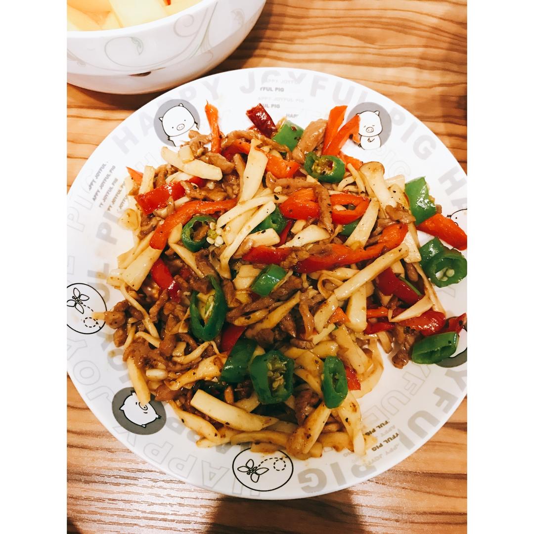 黑椒杏鲍菇牛肉粒