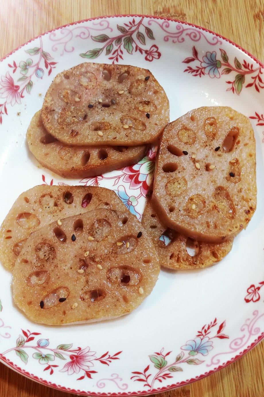 专业厨师123做的香煎糯米藕