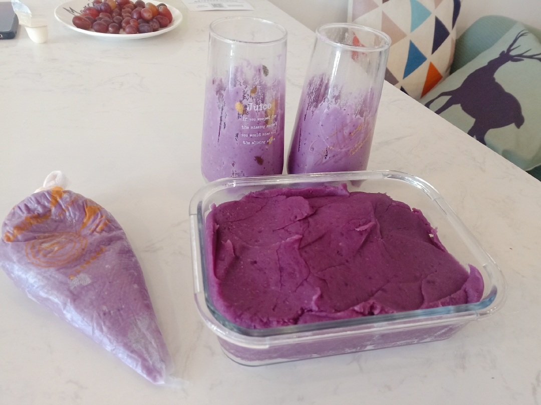 新手紫薯芋泥馅的做法