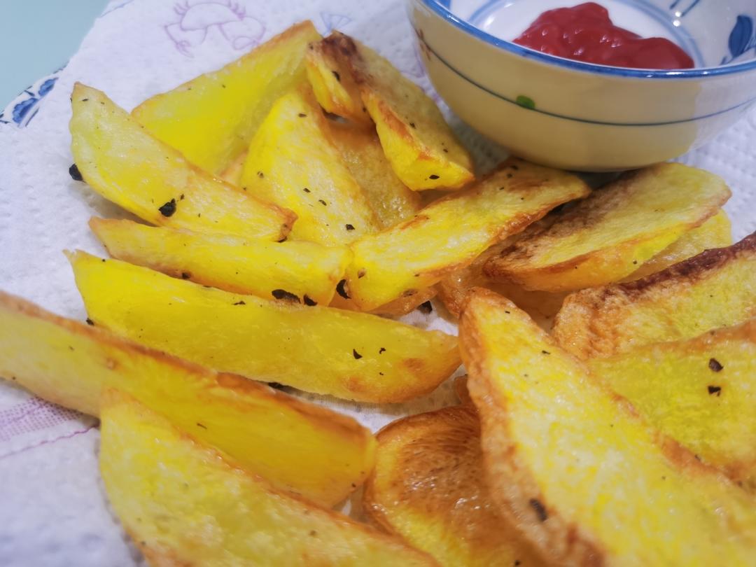 低脂美味的烤薯角/健身友好