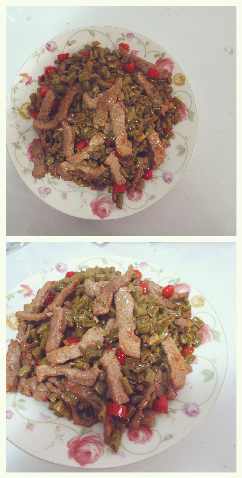 酸豆角炒牛肉