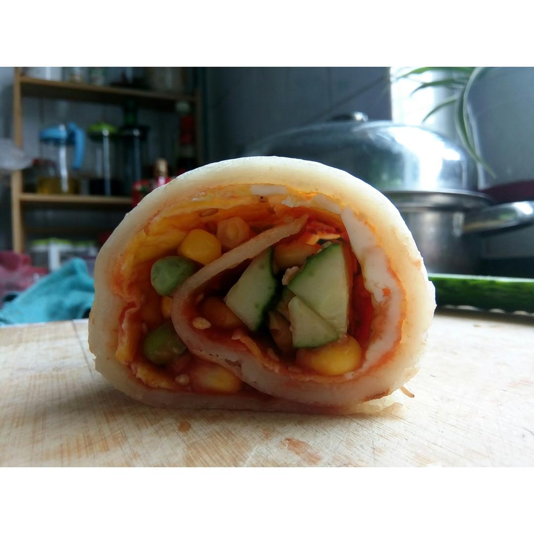 鸡蛋灌饼：街头早点自己做