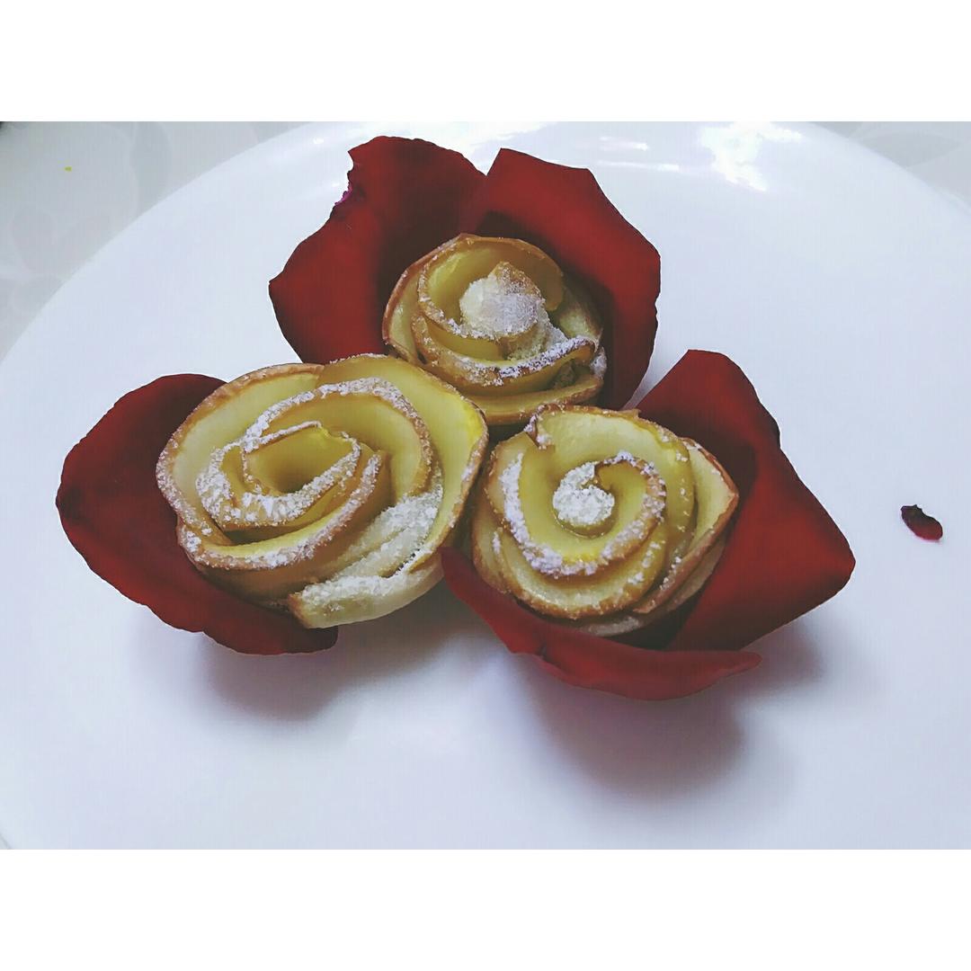 一珊瑚一做的简易版苹果玫瑰挞(厨房里的表白礼物)