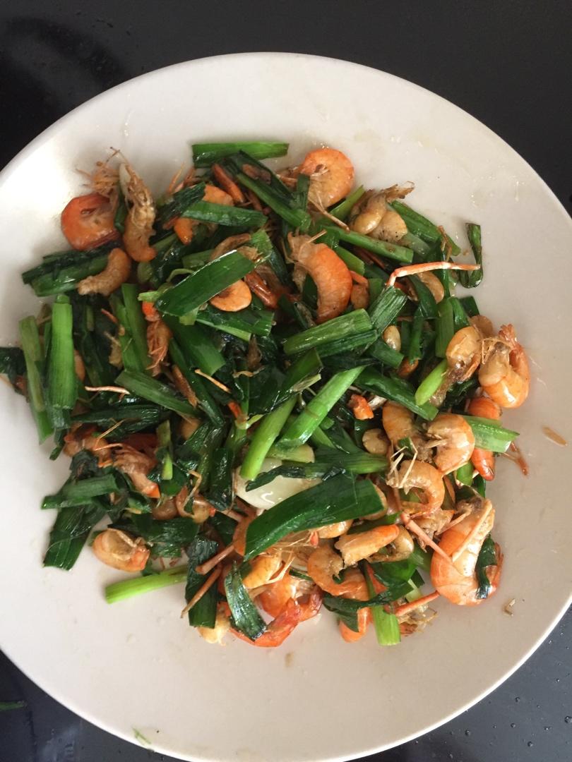 韭菜炒小虾（河虾）快手菜做法