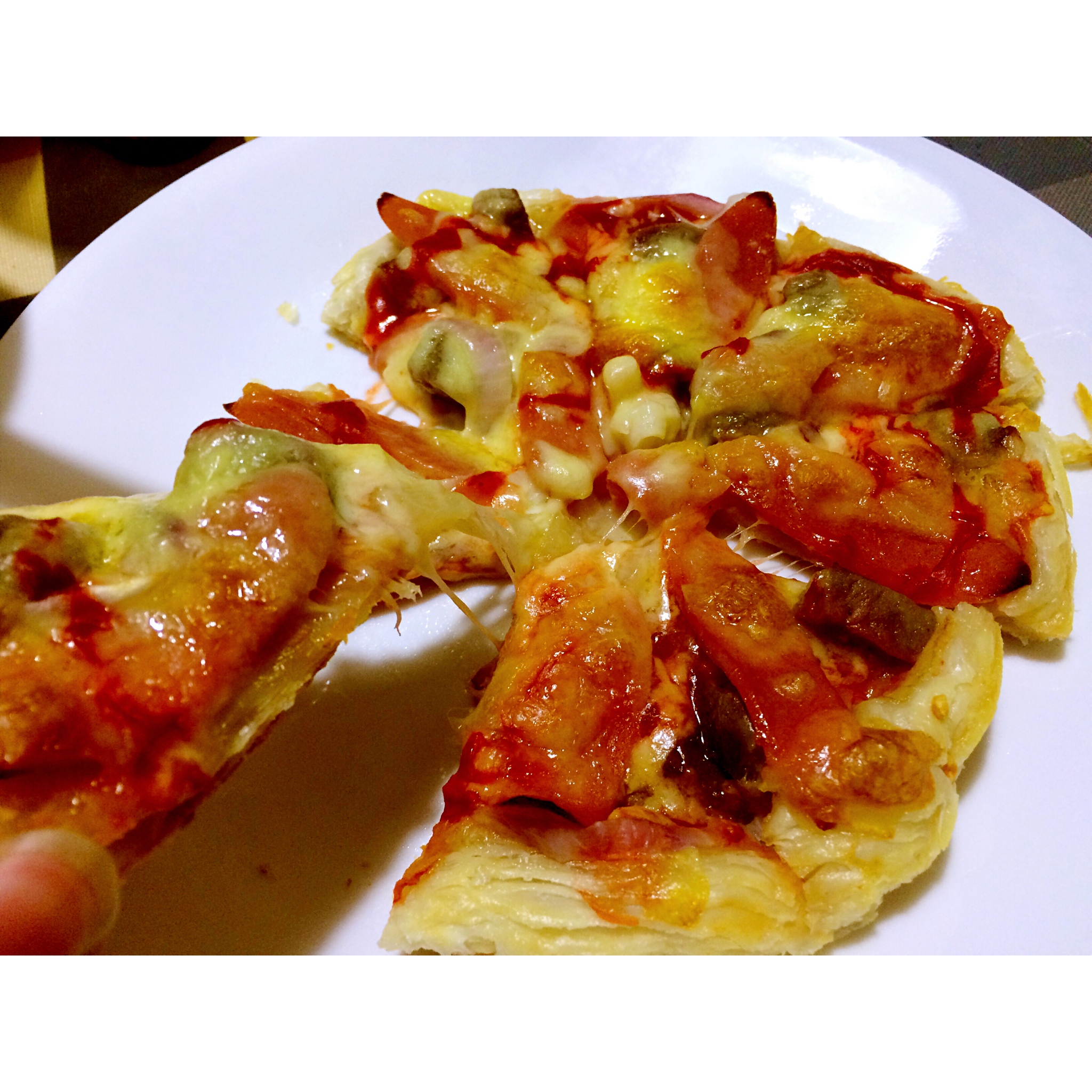 gabriella淦淦做的飞饼版披萨