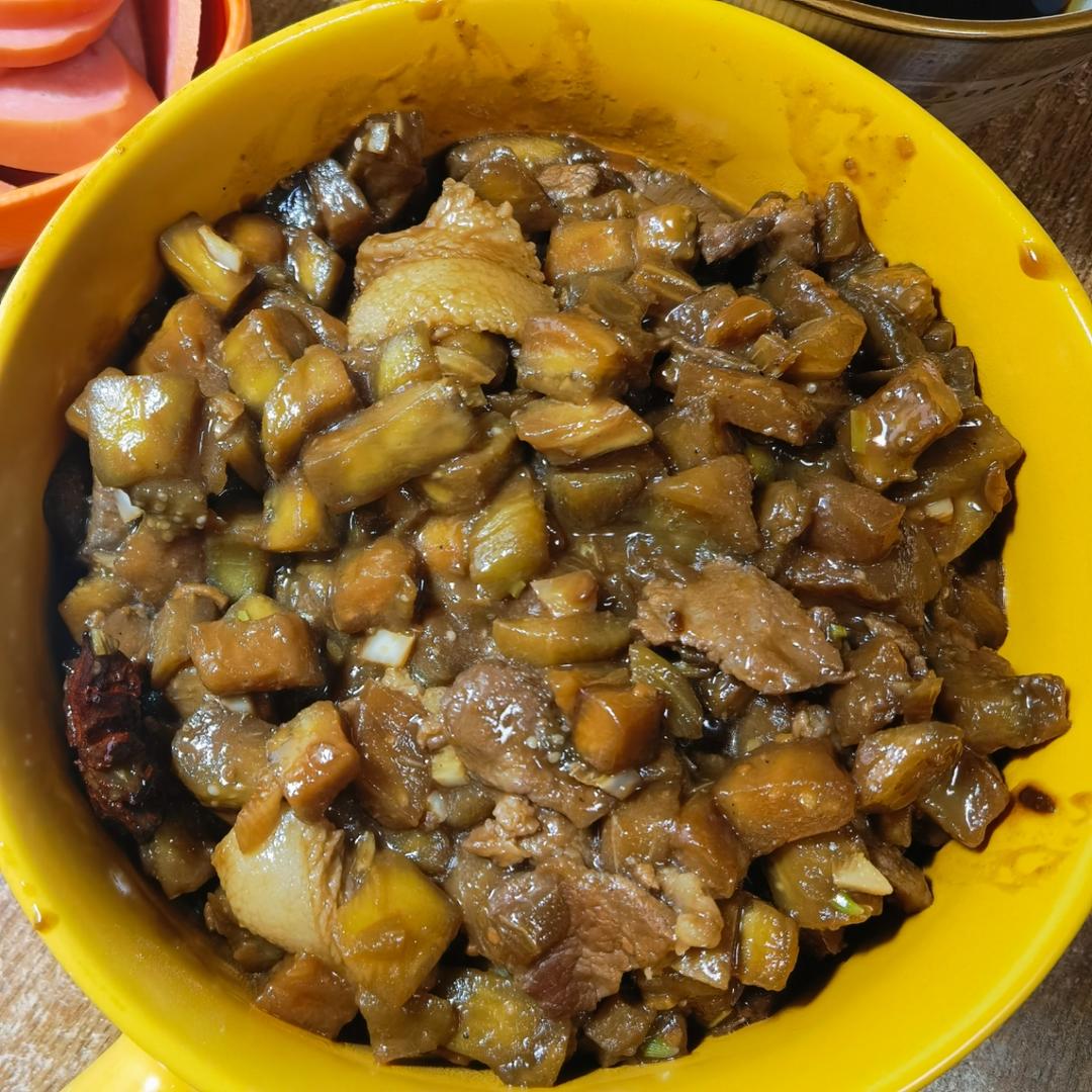 茄丁肉酱打卤面