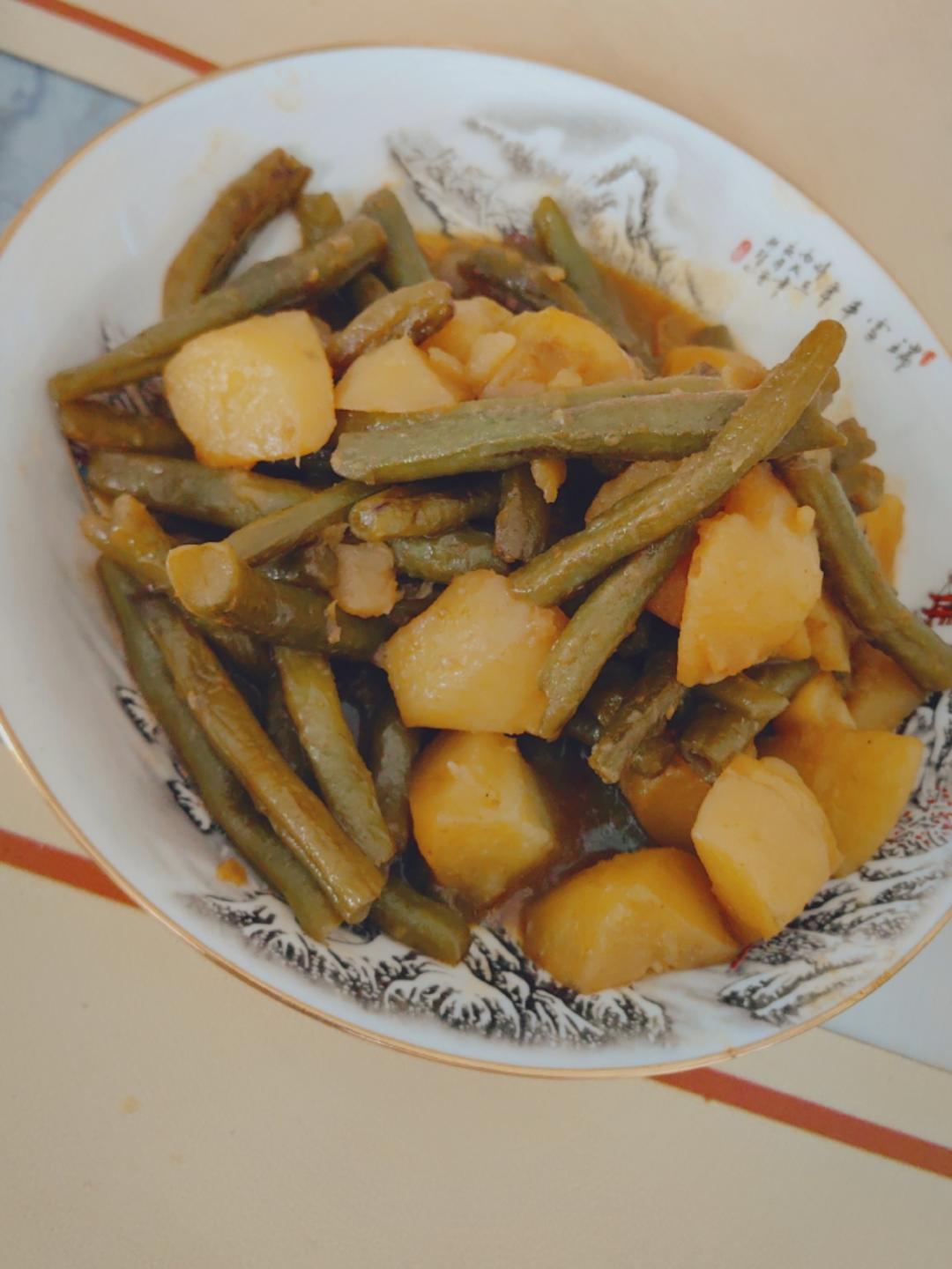 土豆炖豆角