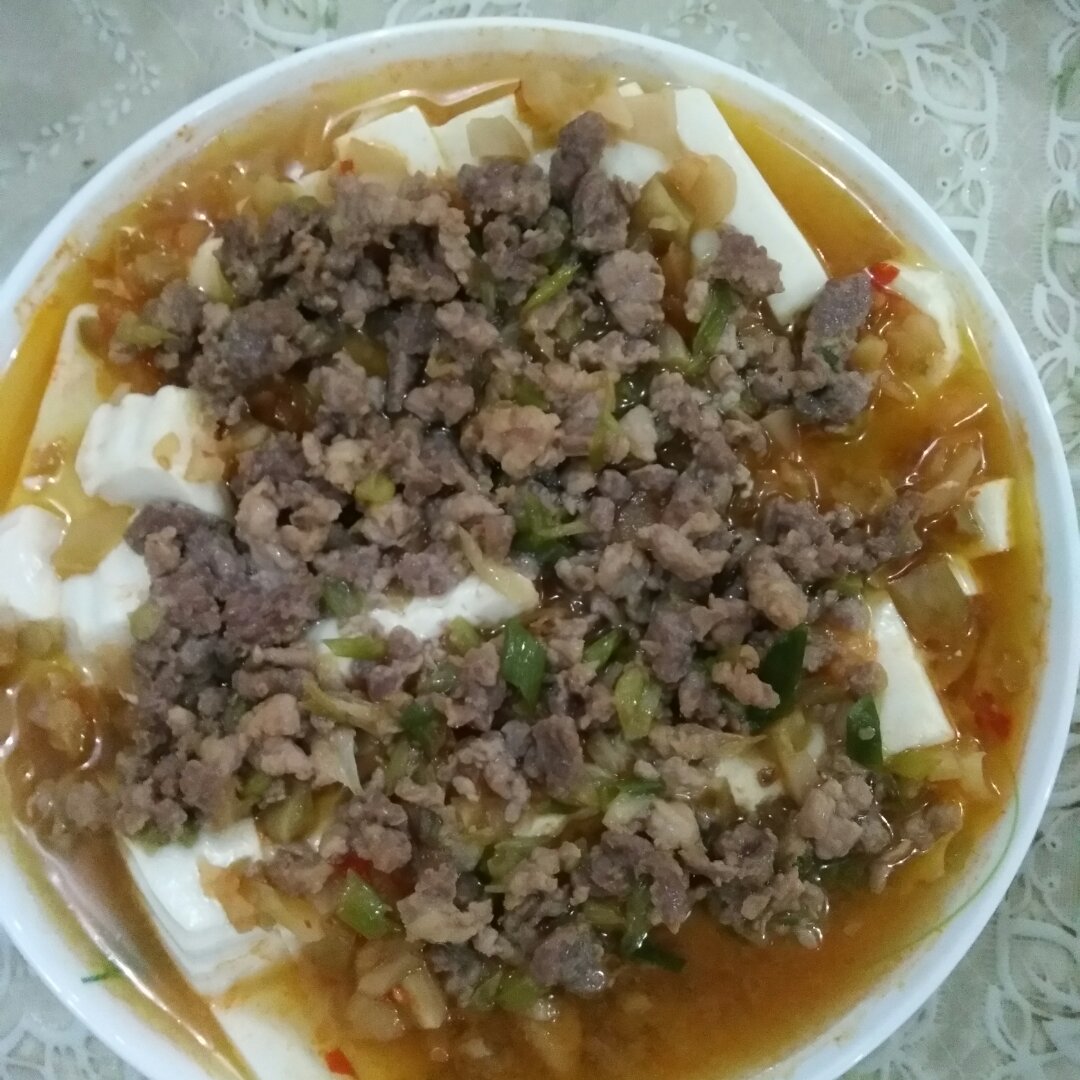肉末蒸豆腐