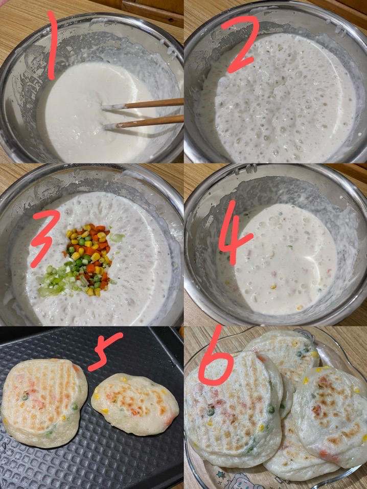 不用揉面的发面饼，宣软营养又好吃！