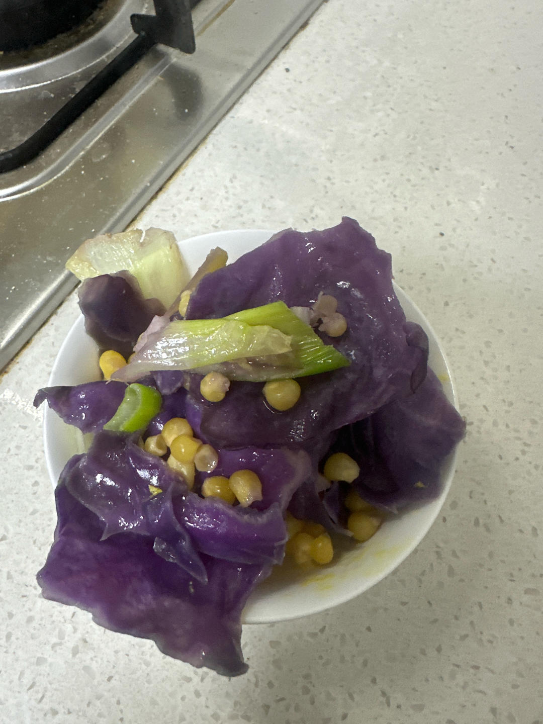 不变色的紫甘蓝炒鸡蛋