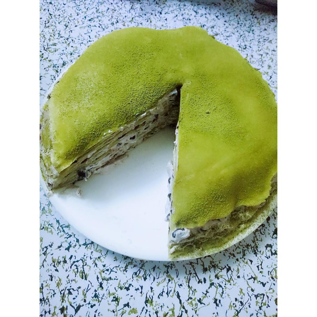 手机用户3568h36z做的沫沫的相思蛋糕抹茶红豆千层蛋糕
