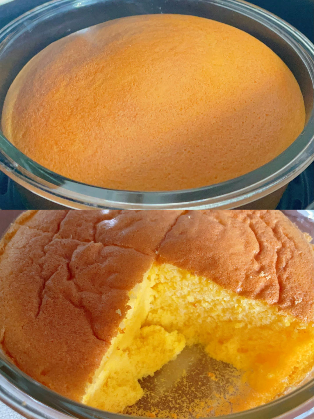 空气炸锅蛋糕 戚风（6寸超详细打蛋/脱模步骤）