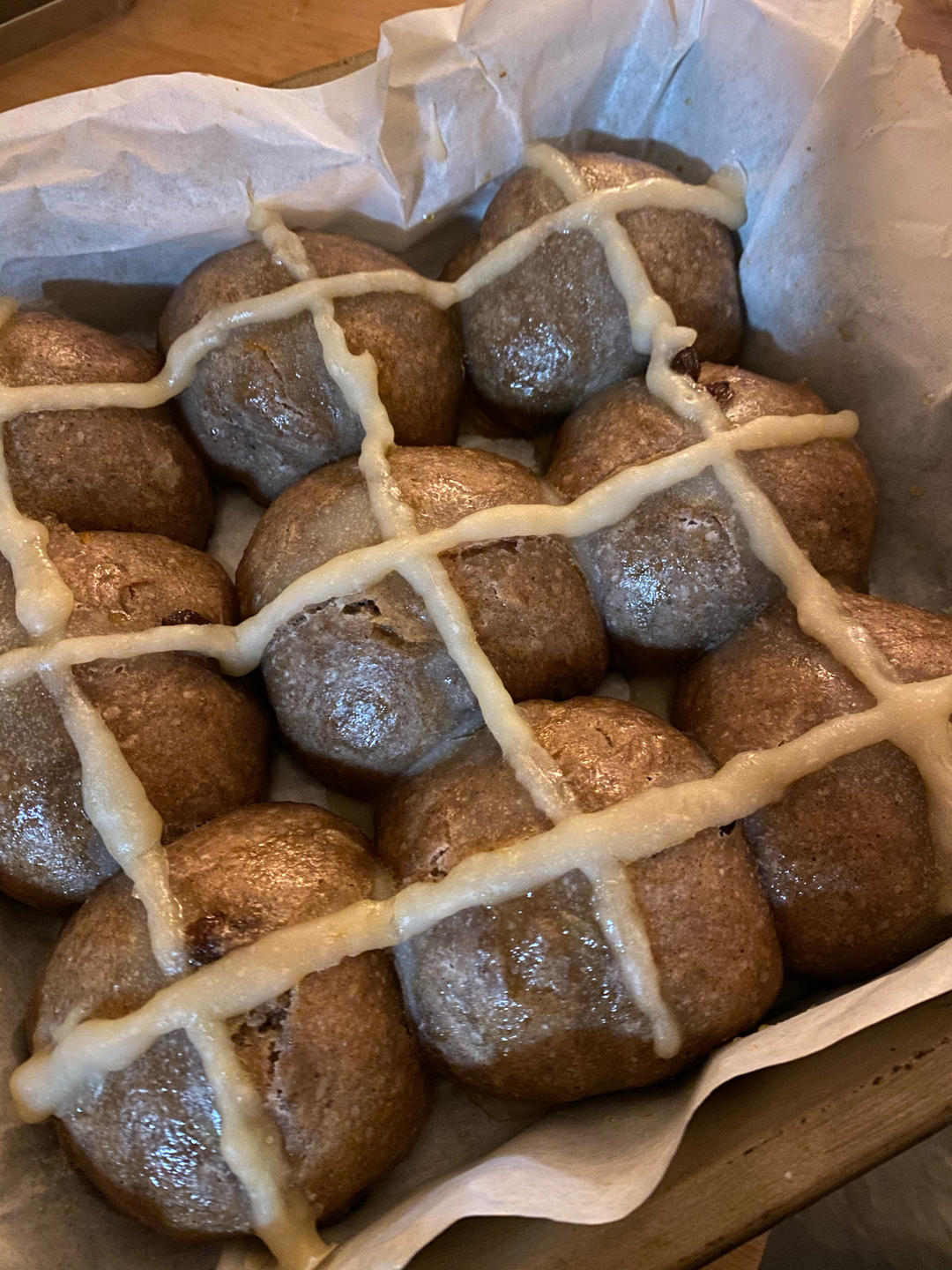 做100款面包の16【复活节十字面包 】Hot cross bun 香浓柔软超级好吃