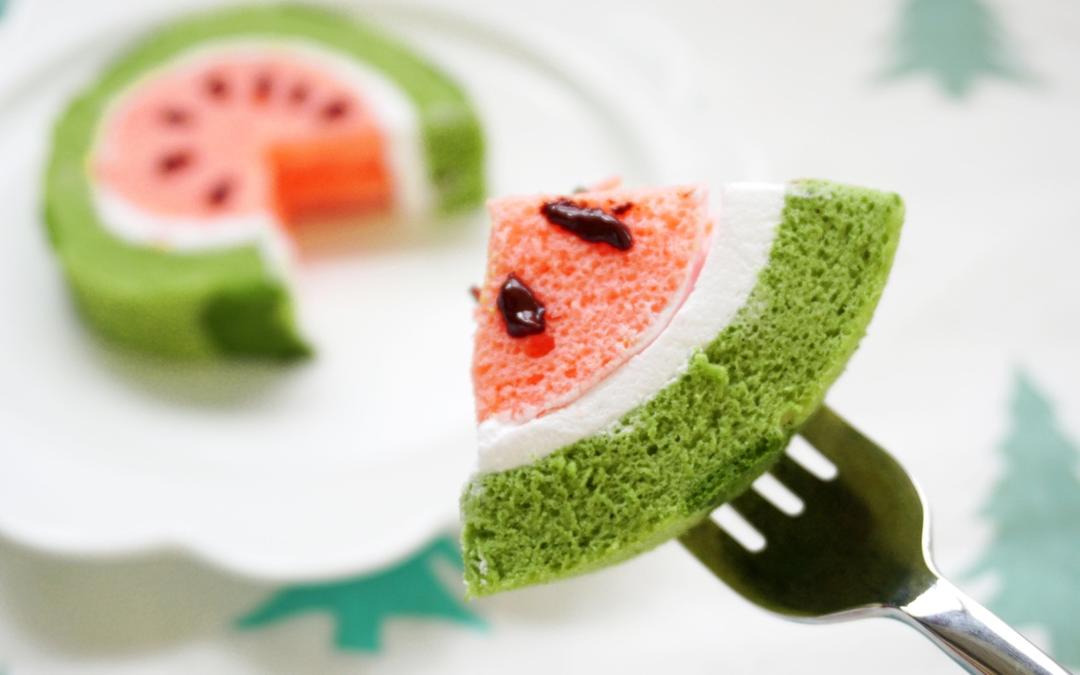 西瓜抹茶冻芝士蛋糕