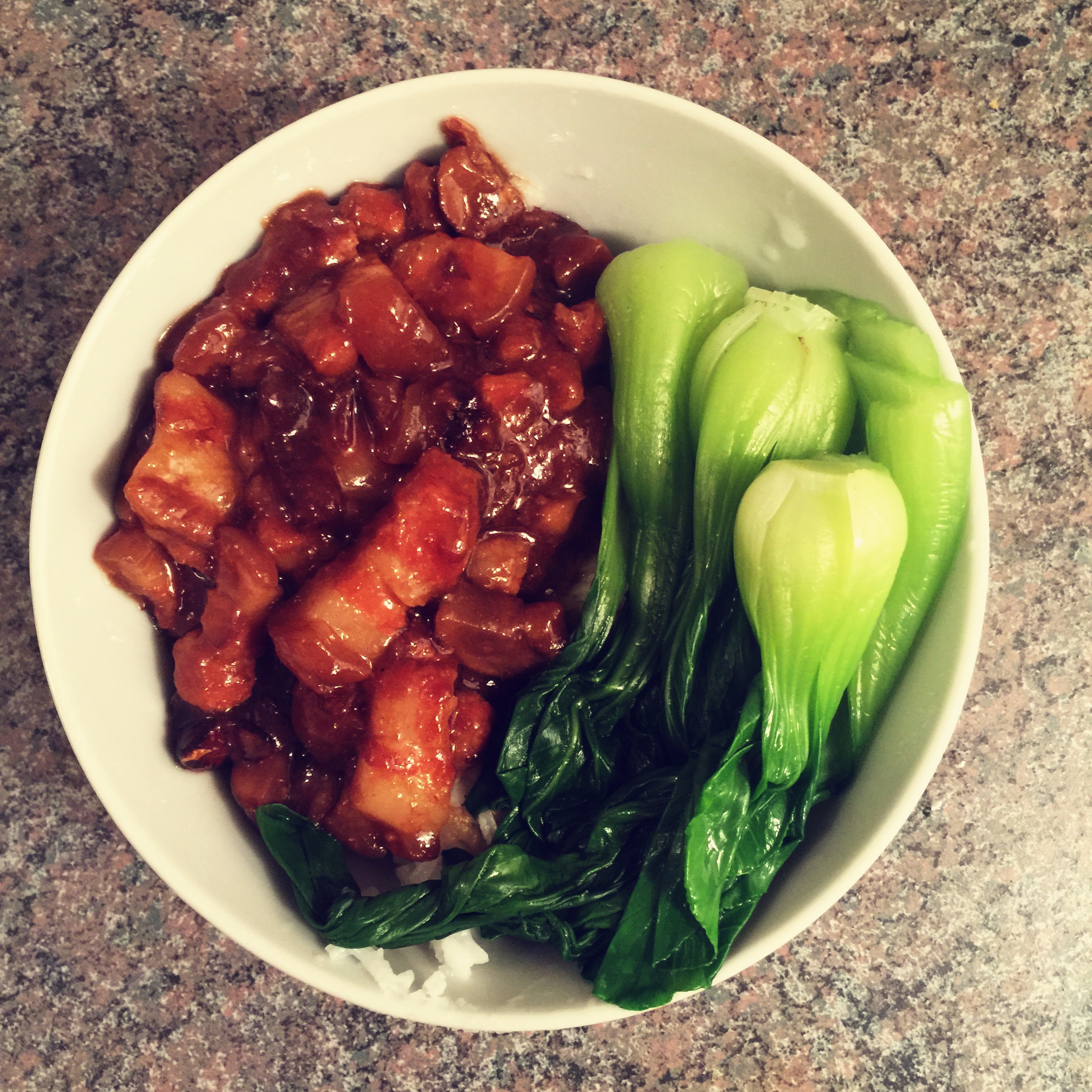 洋葱酥卤肉饭