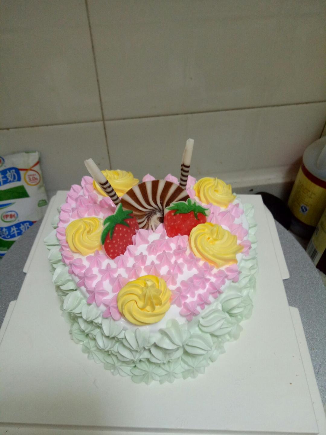 6寸心形生日蛋糕