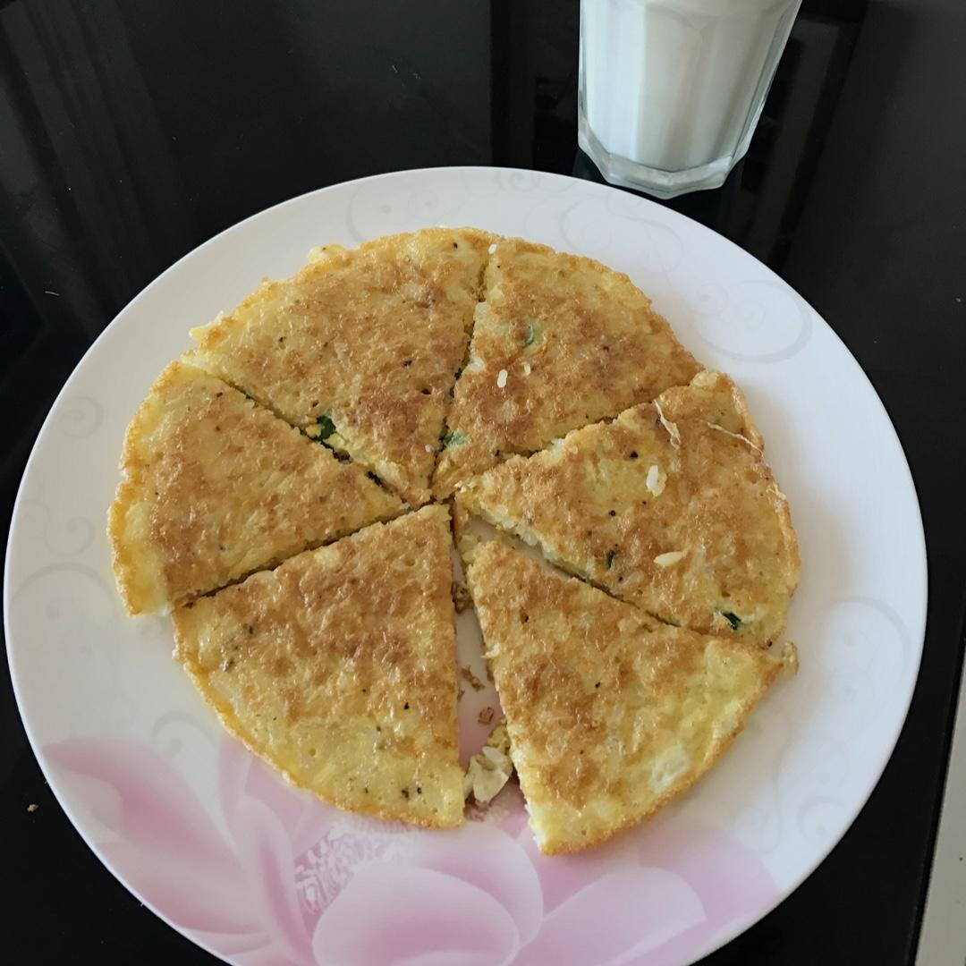 2017-02-02 09:04:30赞米饭蛋饼(剩米饭煎蛋饼)剩米饭,鸡蛋