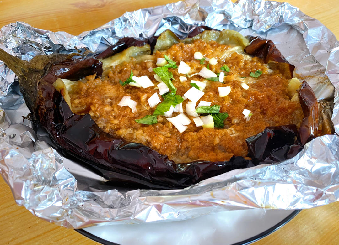 烤箱菜走起--蒜蓉烤茄子